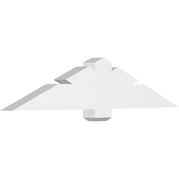 Ekena Millwork Kennewick Architectural Grade PVC Gable Bracket, 60"W x 12 1/2"H x 4"D x 6"F, 5/12 Pitch GBP060X13X0406KEN00 - main